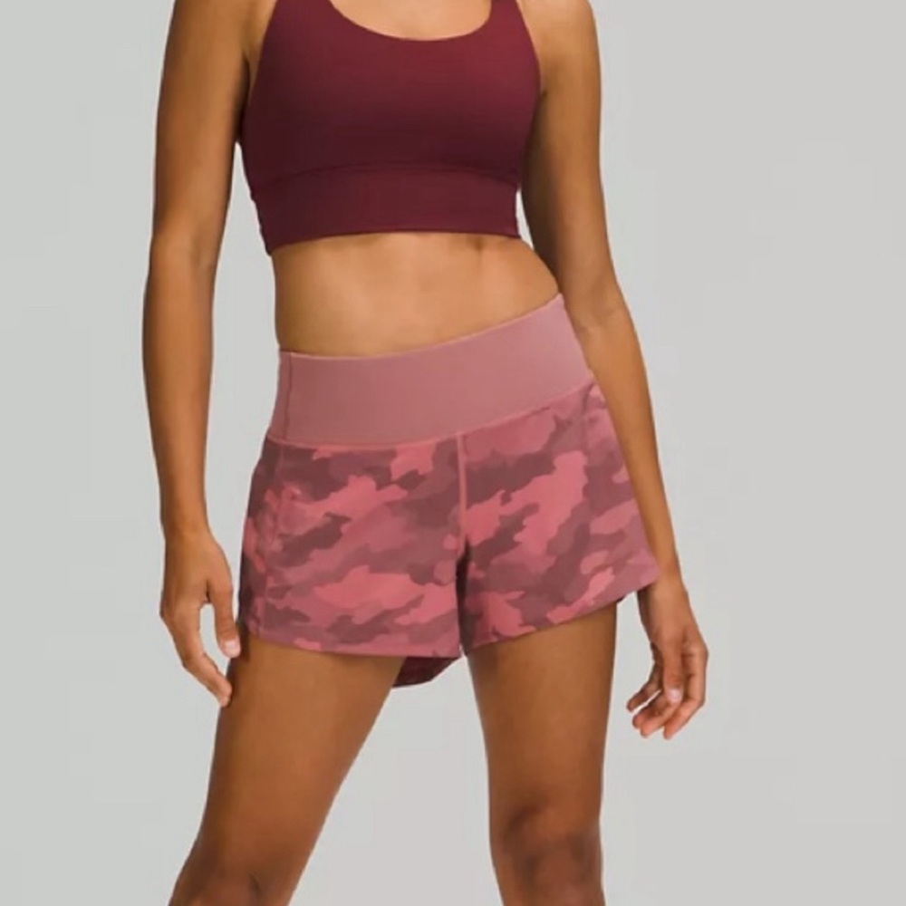 Lululemon Speed Up 2.5 Short Pink Camo
